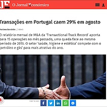 Transaes em Portugal caem 29% em agosto